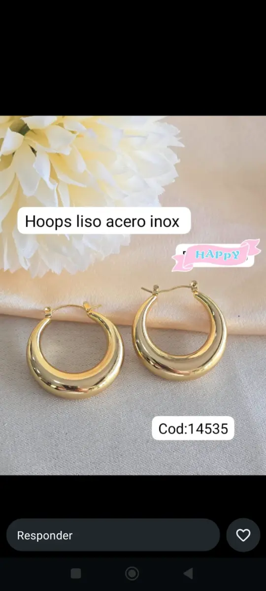Hoops lisos de acero inoxidable
